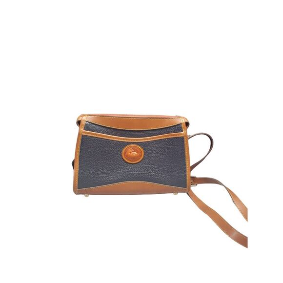 Dooney & Bourke Handbags - Vintage Dooney & Bourke Crossbody Purse/Bag Womens Navy‎ Brown Pebble Leather